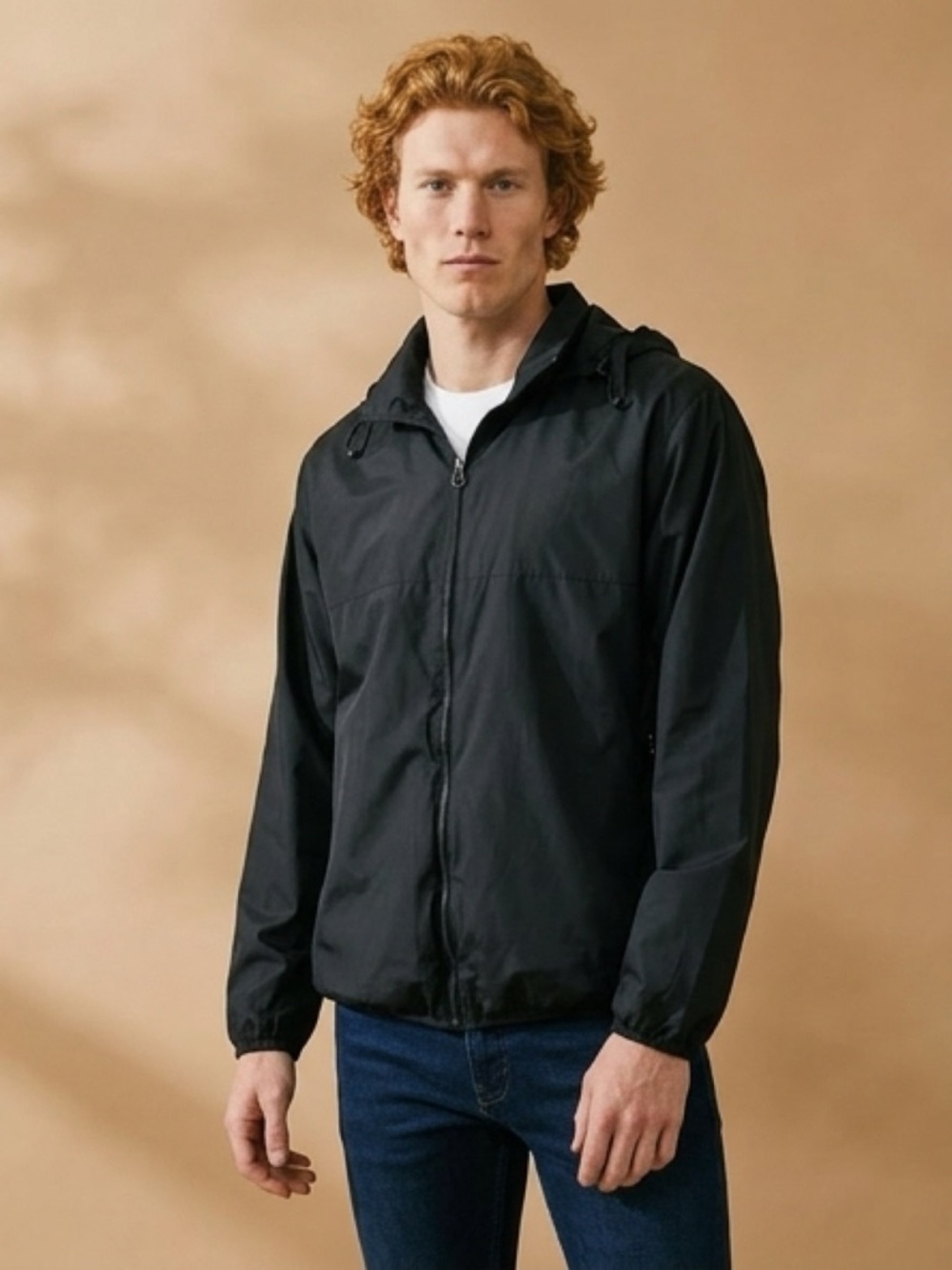 IZOD XFG Packable Jacket Mens Hooded Windbreaker Rain‎ Jacket Size Small